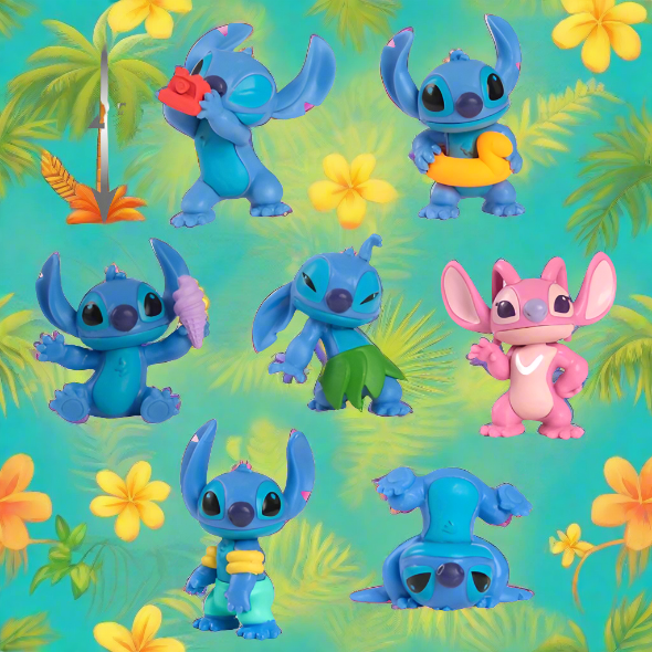 Disney's Stitch Collectible 7 Piece Figure Set