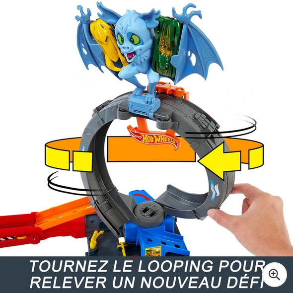 Hot Wheels City Let's Race Netflix - Bat Loop Attack Set