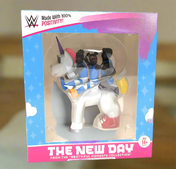 WWE The New Day 2016 Unicorn Vinyl Figure Slam Loot Crate Booty Ful Moment