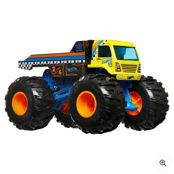 Hot Wheels Monster Trucks Diecast Cars Oversized Haulin 64 1:24 Scale