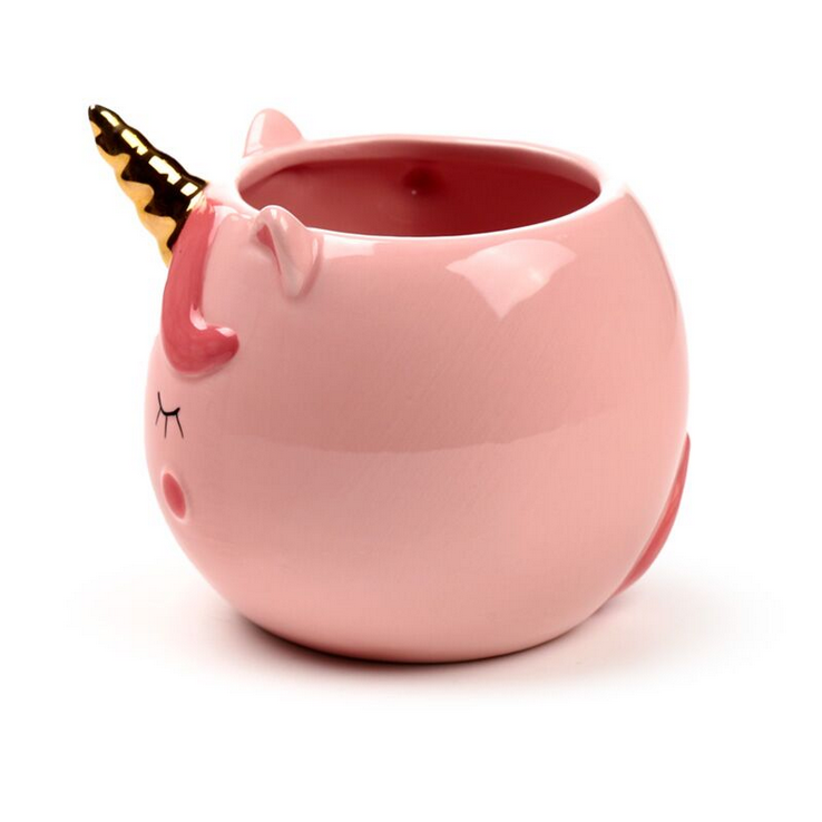 Pink Enchanted Rainbows Unicorn Ceramic Shaped Mug