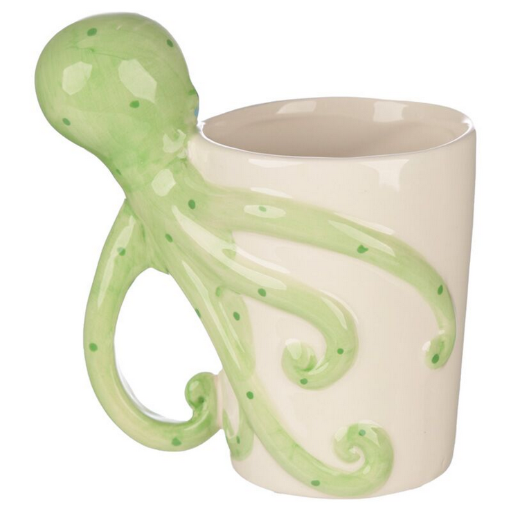 Lisa Parker Octopus Ceramic Shaped Handle Mug