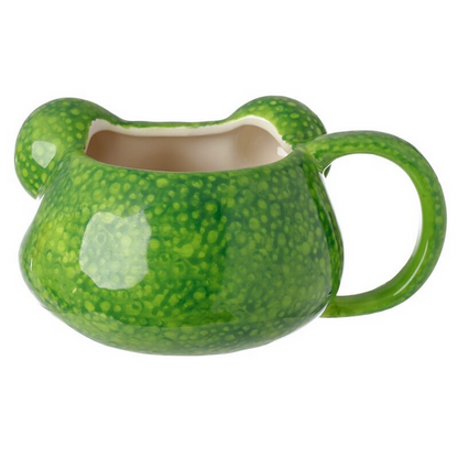 Tree Frog Head Ceramic Shaped Mug