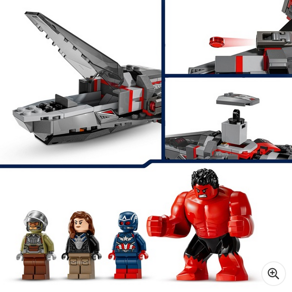 LEGO Marvel 76292 Captain America vs. Red Hulk Battle Set