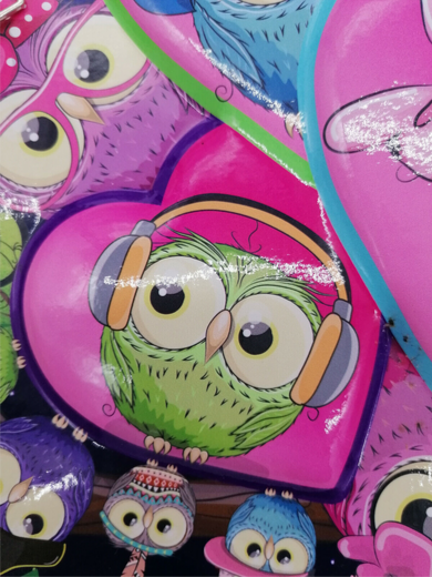 Children's Bag Cute Owls 3D Pink