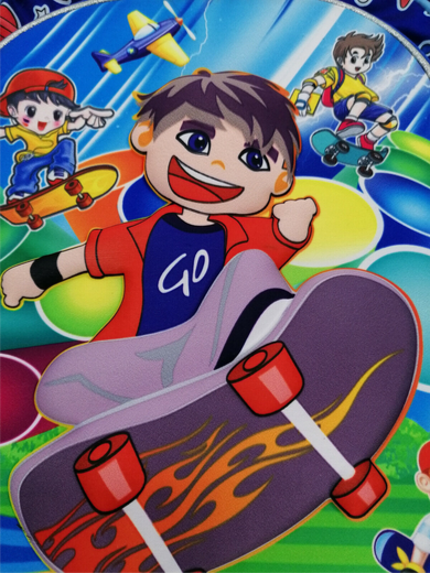 Childrens Bag Boy On A Skateboard Blue