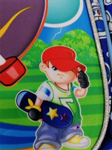 Childrens Bag Boy On A Skateboard Blue