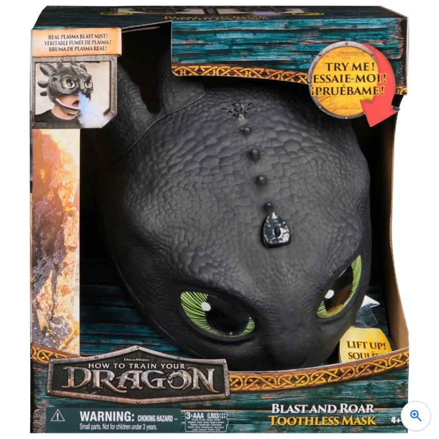 Dreamworks How To Train Your Dragon Blast & Roar Toothless Mask
