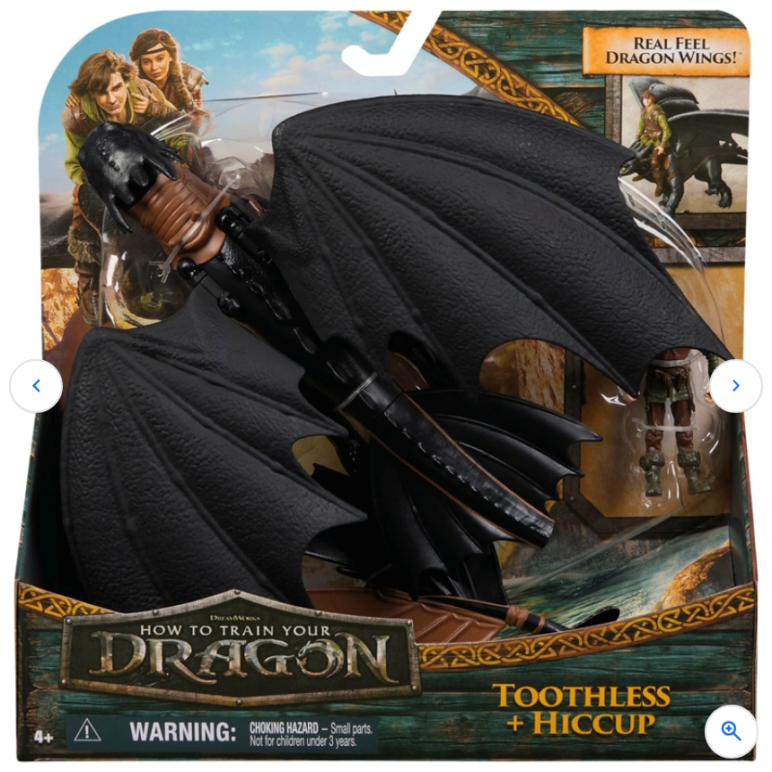 Dreamworks How to Train Your Dragon Action Figures Toothless & Hiccup 2 Pack