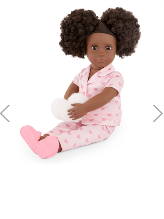 Our Generation Tanisha 18-inch Sleepover Doll in Matching Pink PJs