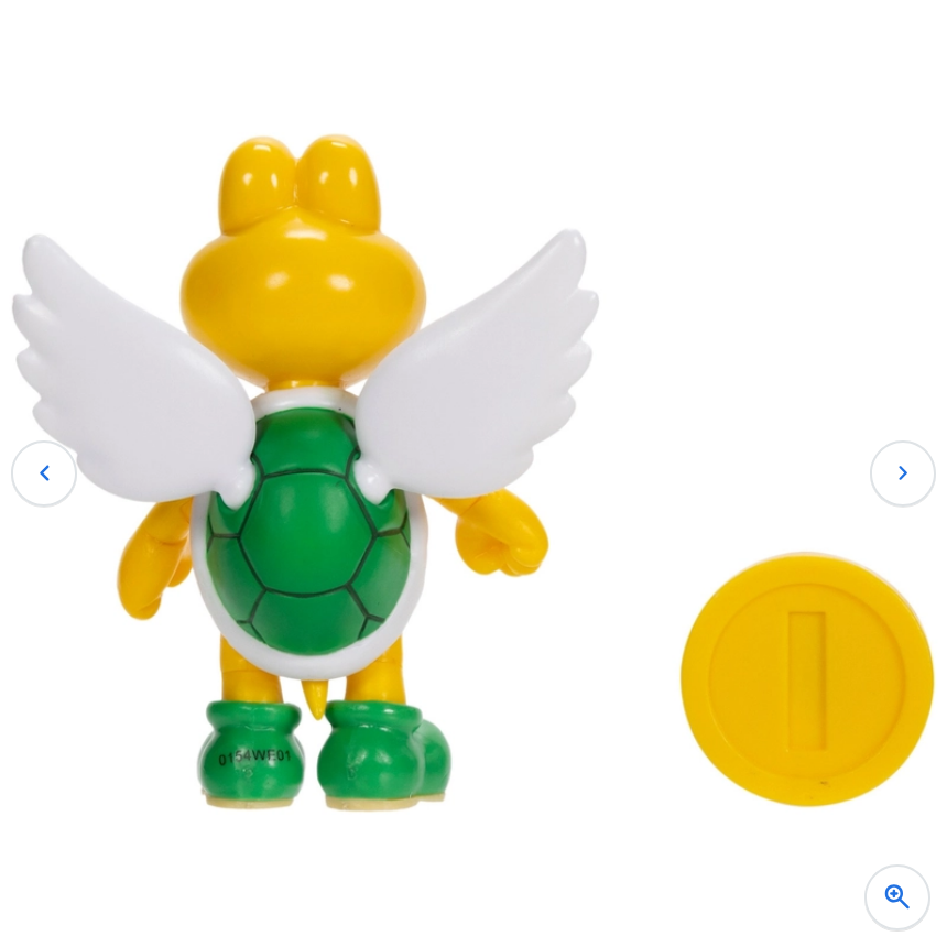 Super Mario Action Figure Green Para Koopa Troopa with Coin 10cm