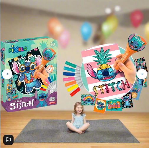 Pixelo 2D Art Set Disney Stitch Metallic