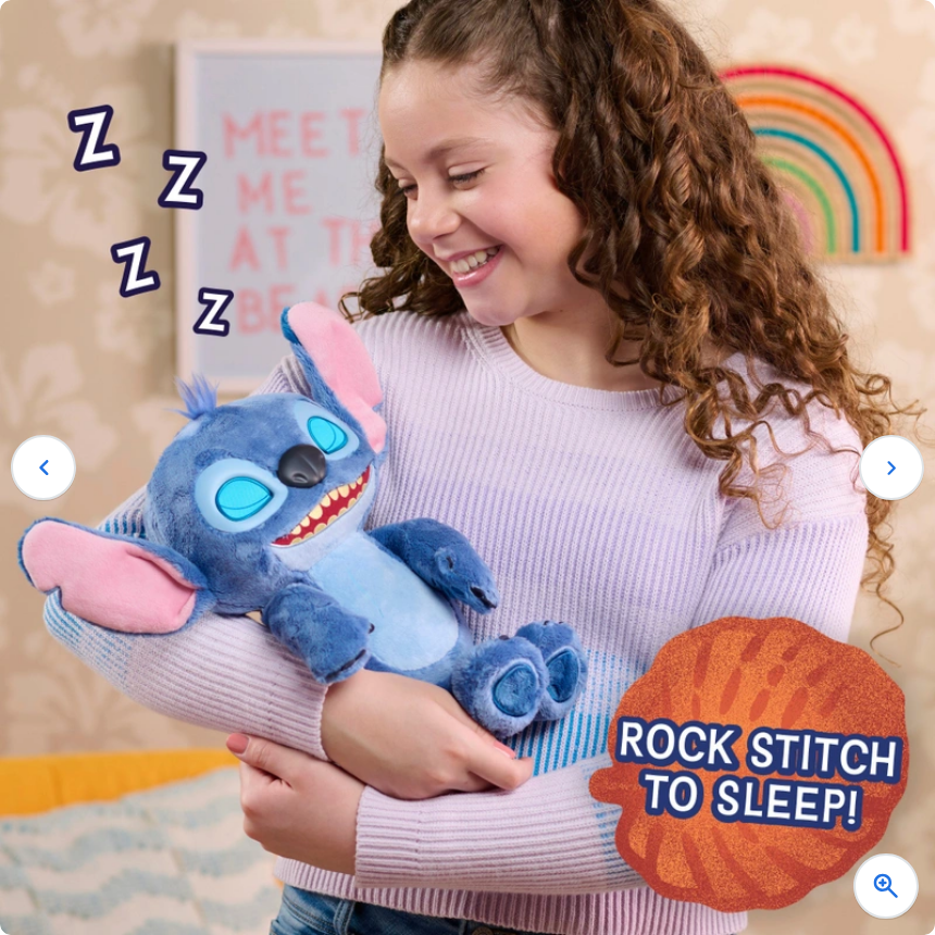 Disney Stitch Many Moods Stitch 35cm Interactive Plush Soft Toy with 50 Sounds and Reactions