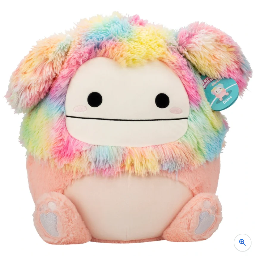 Original Squishmallows Fuzz-A-Mallows Plush Diane the Peach Bigfoot 40cm