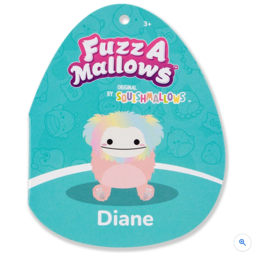 Original Squishmallows Fuzz-A-Mallows Plush Diane the Peach Bigfoot 40cm