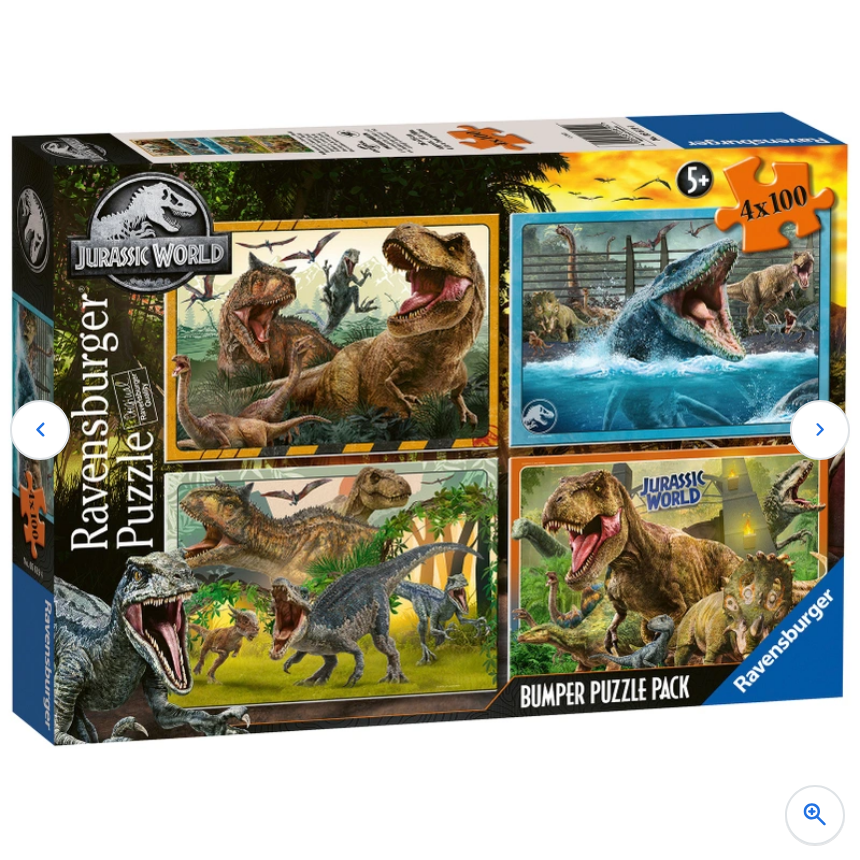 Ravensburger Jurassic World Jigsaw Puzzles Bumper Pack 4 x 100 Pieces