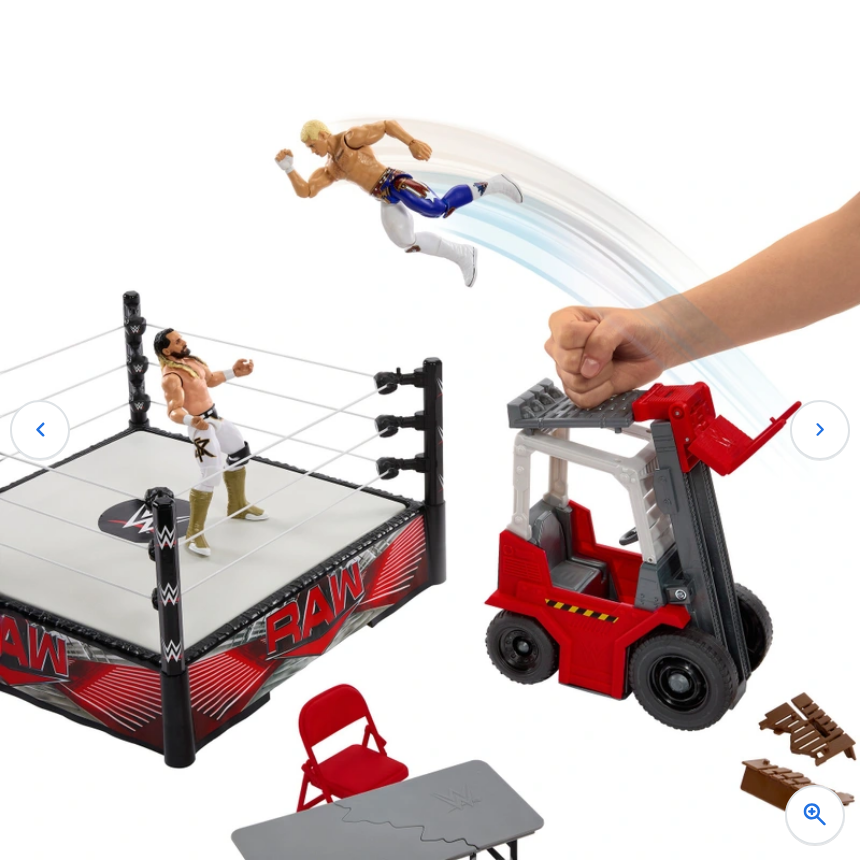 WWE Playset Wrekkin' Raw Brawl with Cody Rhodes and Seth Rollins Action Figures