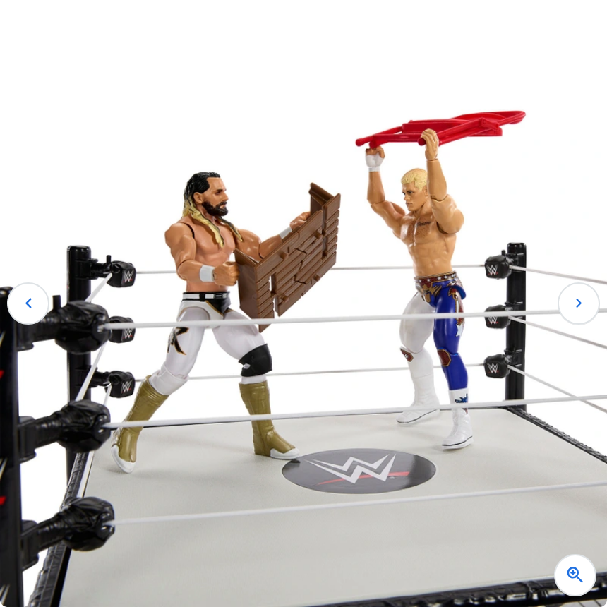 WWE Playset Wrekkin' Raw Brawl with Cody Rhodes and Seth Rollins Action Figures