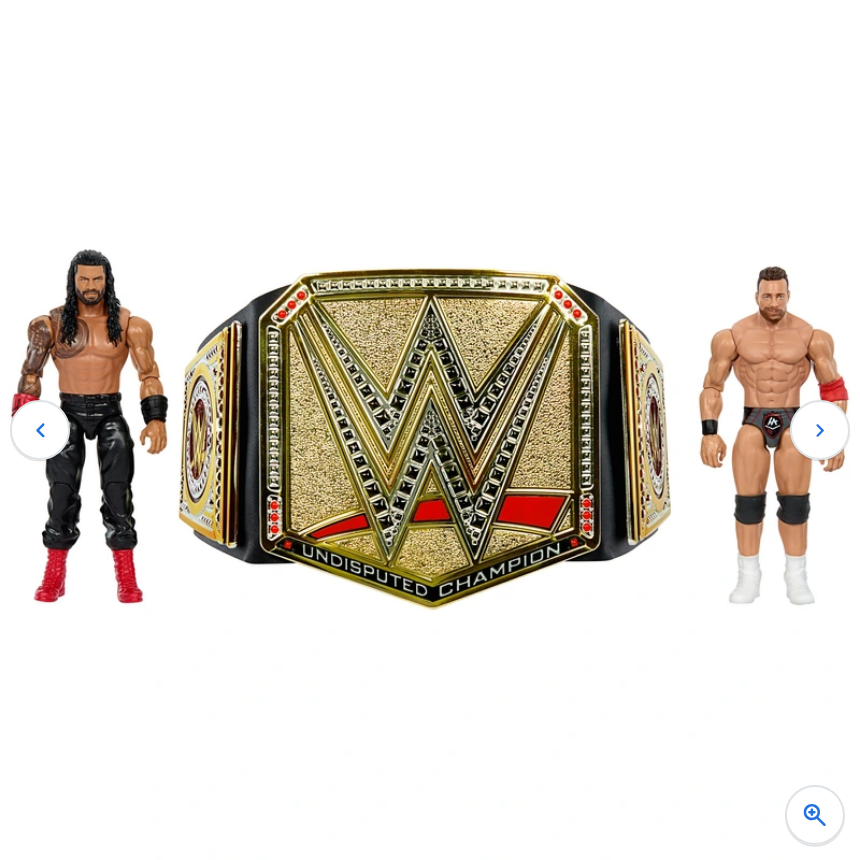 WWE Roman Reigns vs LA Knight Action Figure and Undisputed Champion Belt Bundle