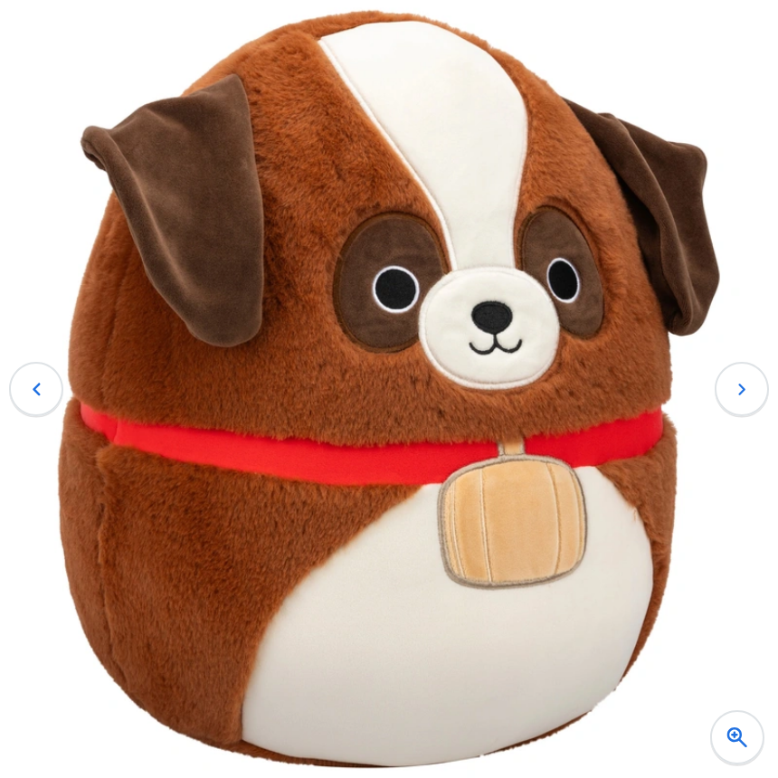 Original Squishmallows FuzzAMallows Plush Sassafras the Saint Bernard 40cm
