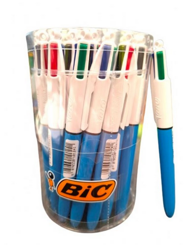 Bic 4 Colour Pen In Tub x 36 Pens