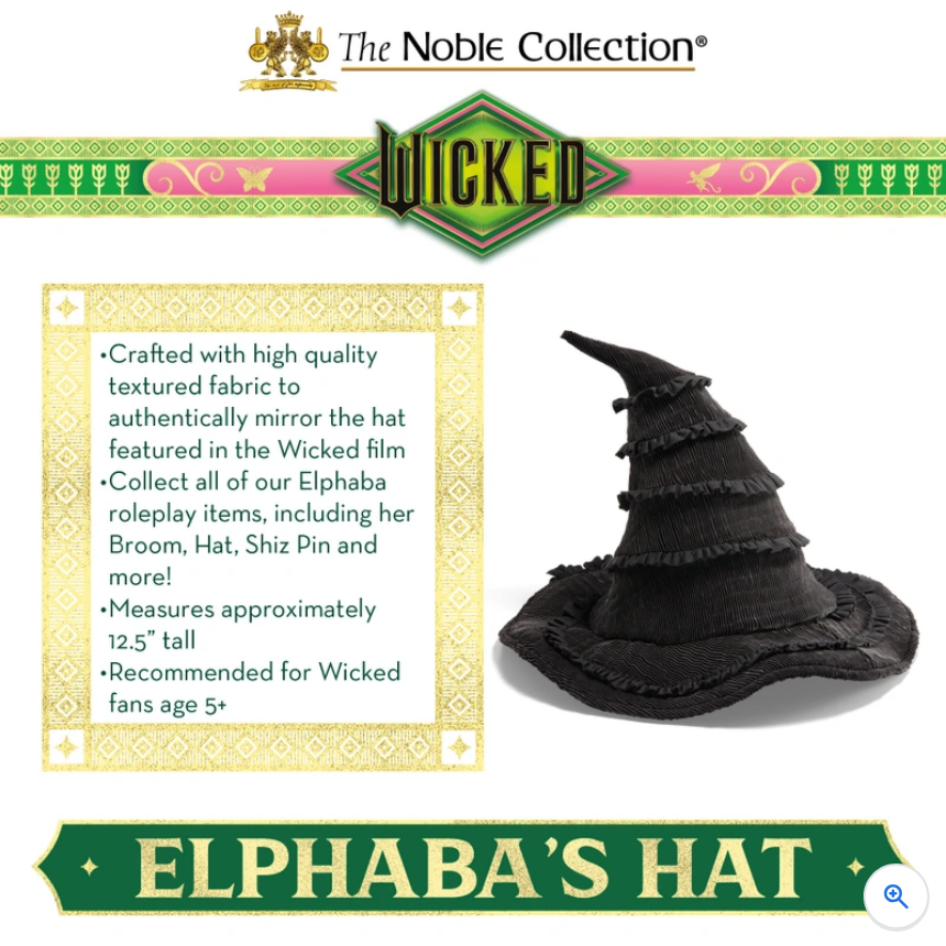 Wicked Elphaba's Hat Costume Dress-Up Accessory