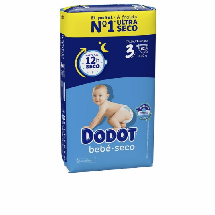 Disposable nappies Dodot Dodot Etapas 6-10 kg [62 Units]