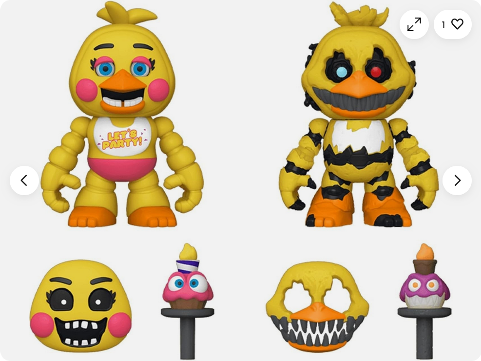 Funko Five Nights At Freddys Snaps Toy Chica Nightmare Chica Action Figures