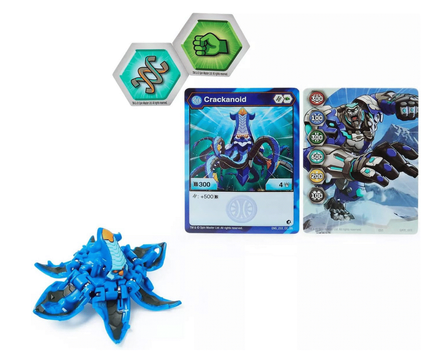 Geogan Rising 2021 Aquos Crakanoid 2-inch Core Collectible Figure and Trading Cards