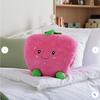 Hand Warmer Strawberry Plush