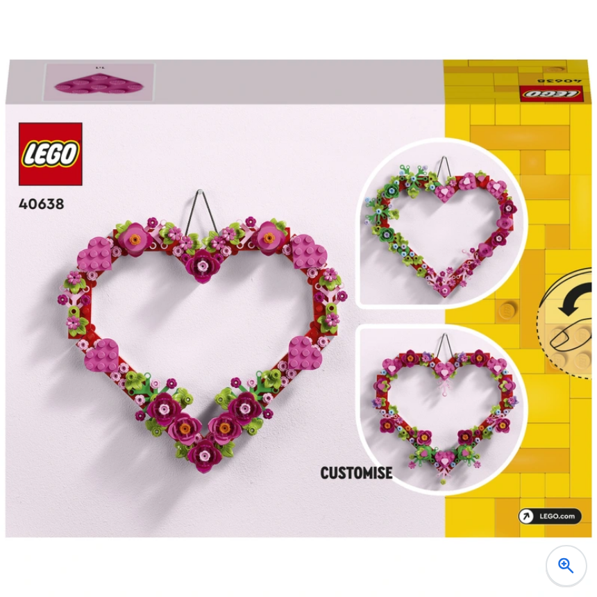 LEGO Icons 40638 Flower Heart Ornament Set Valentines Day