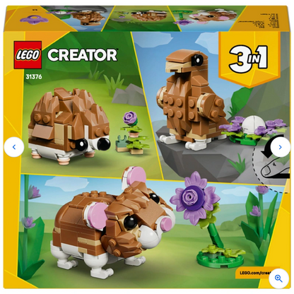 LEGO Creator 31376 3-in-1 Cute Hamster With A Flower Set Valentines Day