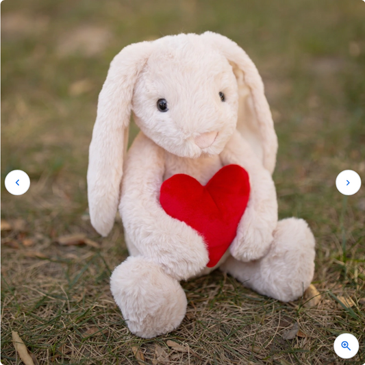 World's Softest Plush BriBri the Bunny with Love Heart Soft Toy 40cm Valentines Day