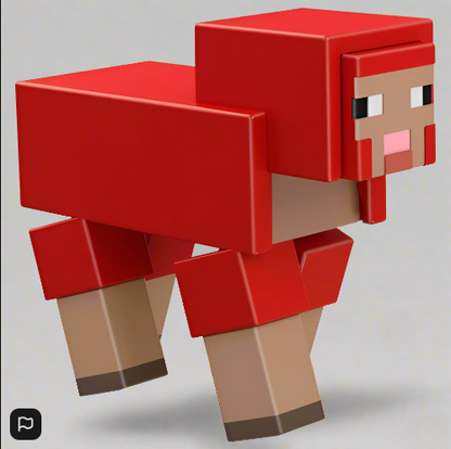 Minecraft 8cm Figure Red Sheep