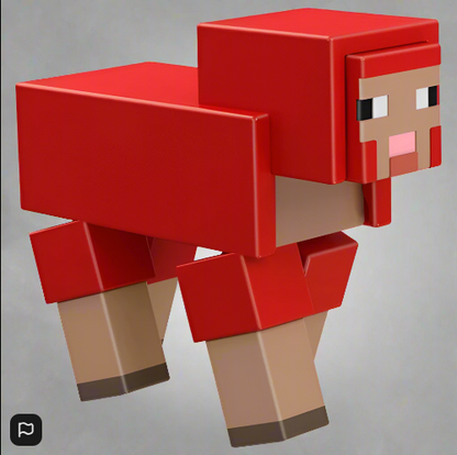 Minecraft 8cm Figure Red Sheep