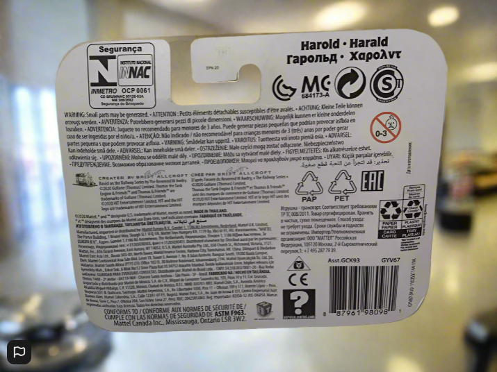 Thomas & Friends Take n Play Rainbow Harold Multicoloured Diecast Metal