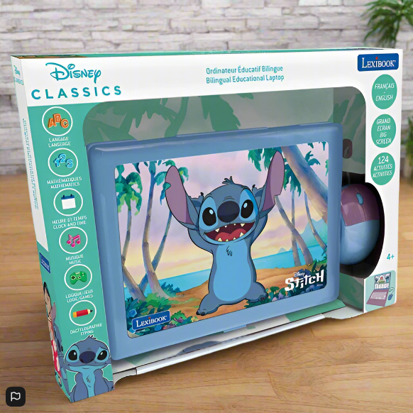 Lexibook Disney Stitch Bilingual Laptop English And French