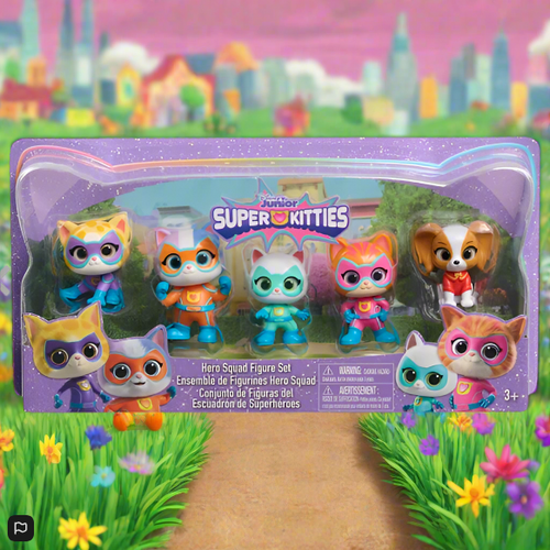 Disney Junior SuperKitties Hero Squad Figure Set