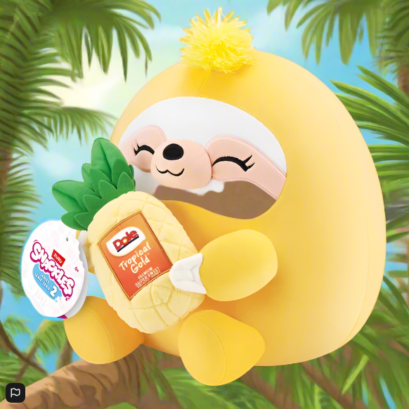 Snackles Series 2 35cm Sloth with Pineapple