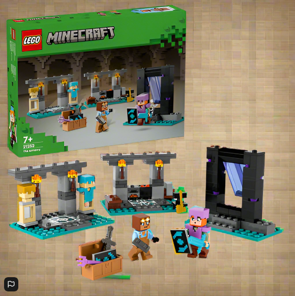 LEGO Minecraft 21252 The Armoury Toy with Character Figures