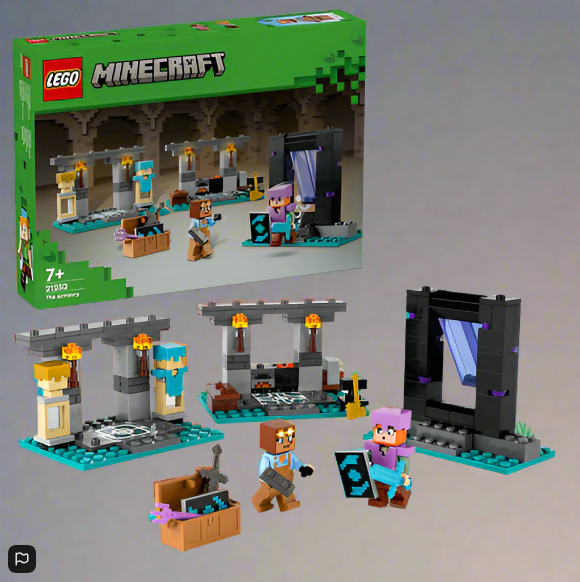 LEGO Minecraft 21252 The Armoury Toy with Character Figures