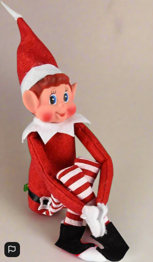 Christmas Naughty  Elf Vinyl Faced Elves Behaving Badly Doll