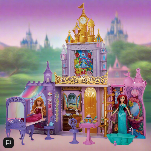 Disney Princess Fold ‘n Go Celebration Castle Playset with 20 Accessories