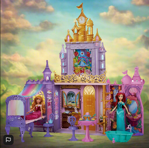 Disney Princess Fold ‘n Go Celebration Castle Playset with 20 Accessories