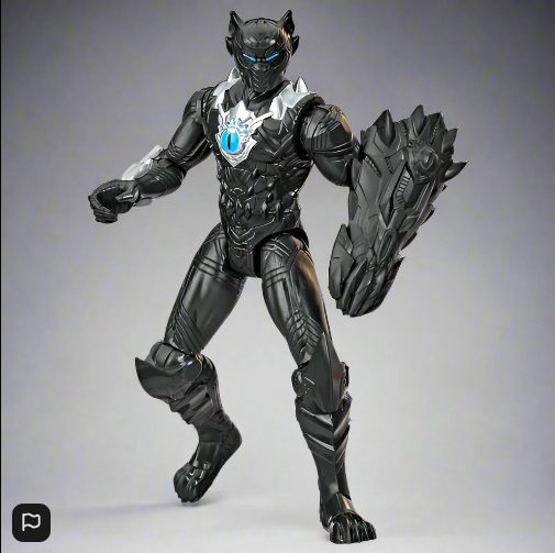 Marvel Avengers Mech Strike Monster Hunters Black Panther 15cm Figure with Accessory