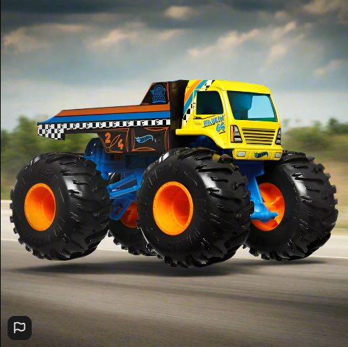 Hot Wheels Monster Trucks Diecast Cars Oversized Haulin 64 1:24 Scale