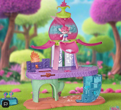 TROLLS World Tour Blooming Pod Stage Musical Playset