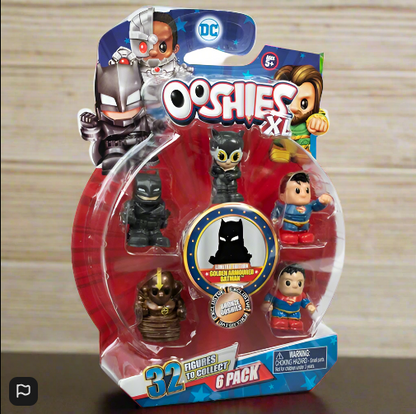 Ooshies DC XL 6 Pack 32 pencil Topper Figures To Collect Bronze Ooshies