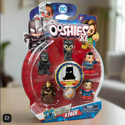 Ooshies DC XL 6 Pack 32 pencil Topper Figures To Collect Bronze Ooshies