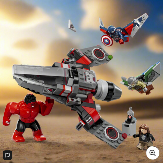 LEGO Marvel 76292 Captain America vs. Red Hulk Battle Set
